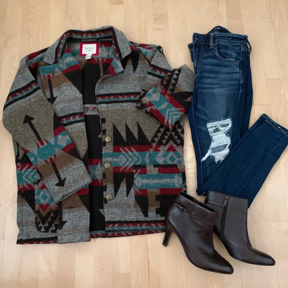 Tribal inspired jacket, forever 21